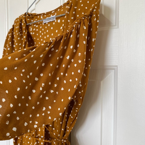 Faithfull the Brand chiara dot print mustard dress - Picture 11 of 13